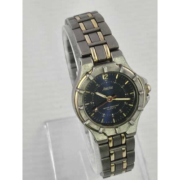 Ladies Amstar Titanium Watch Swiss Parts Two Tone New Battery Runs Great main image 15